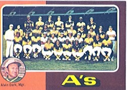 1975 Topps Baseball Cards      561     Oakland Athletics CL/Alvin Dark